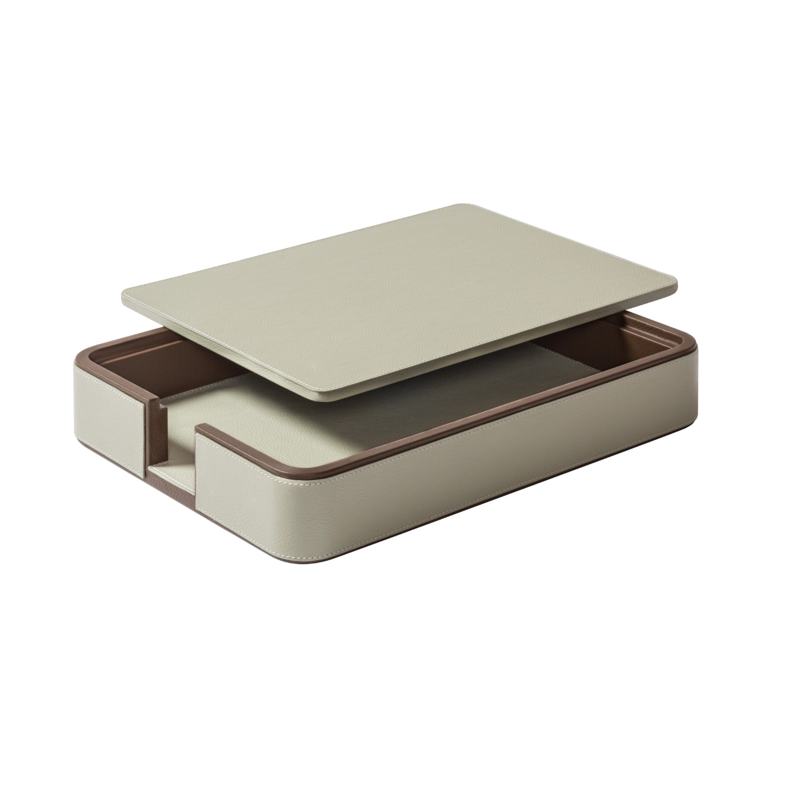 Poltrona Frau, Desk sets, A4 paper tray, dusty green