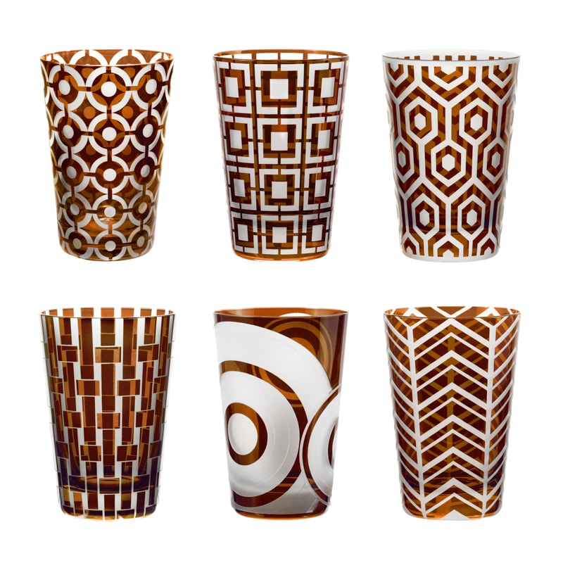Artel, Polka dot tumblers, Tumbler, walnut