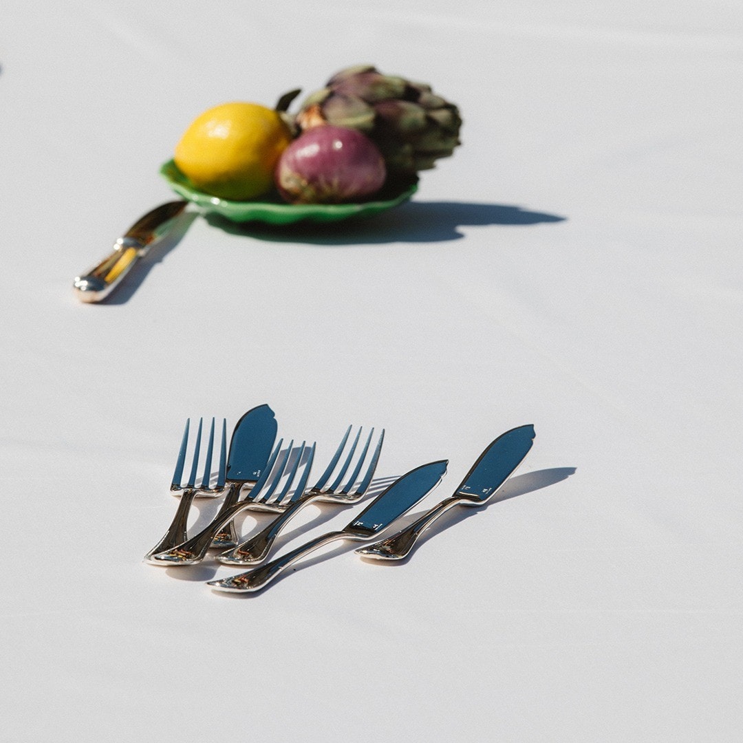 Christofle, Malmaison cutlery, silver plated, Fish serving knife