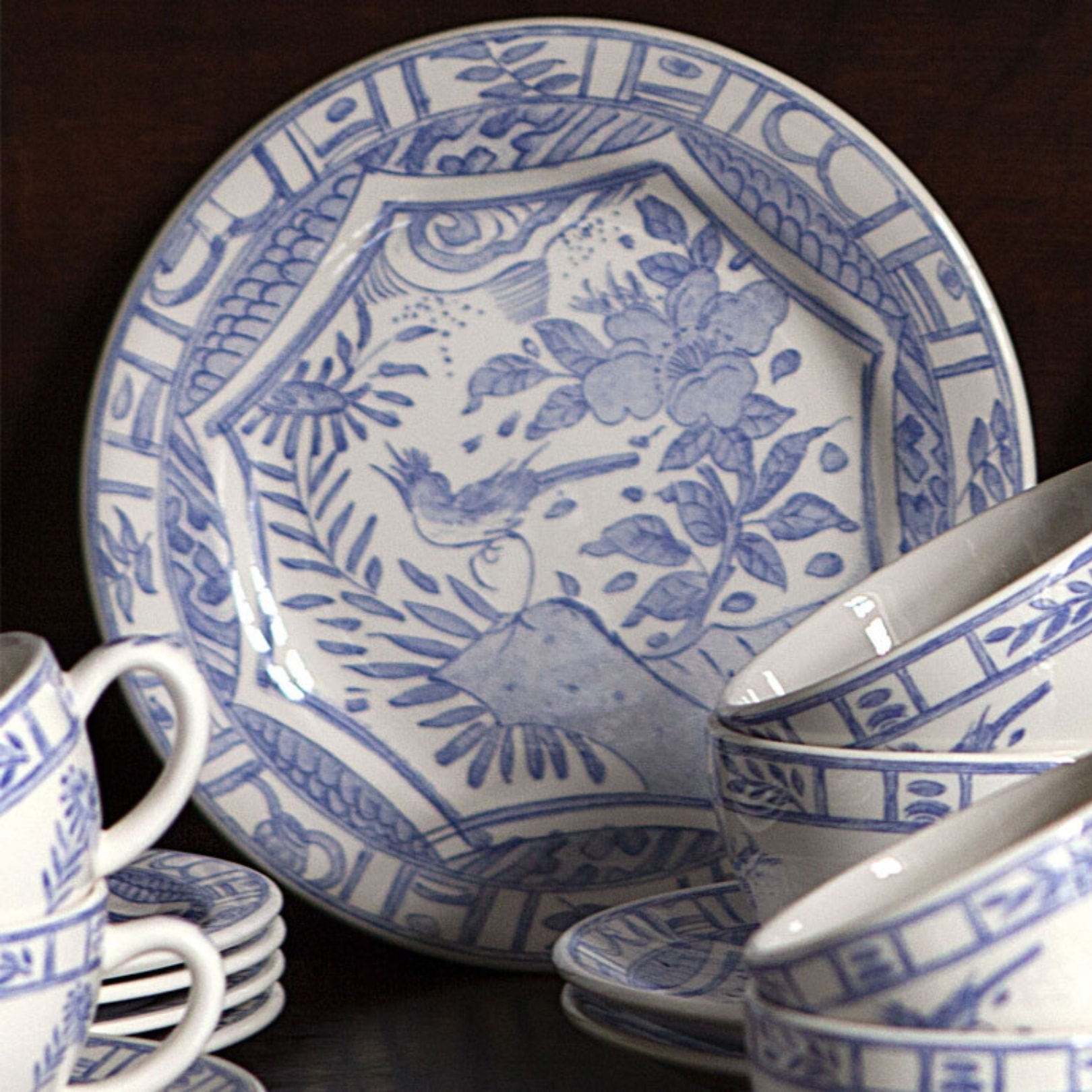 Gien, Oiseau Bleu, Open vegetable bowl