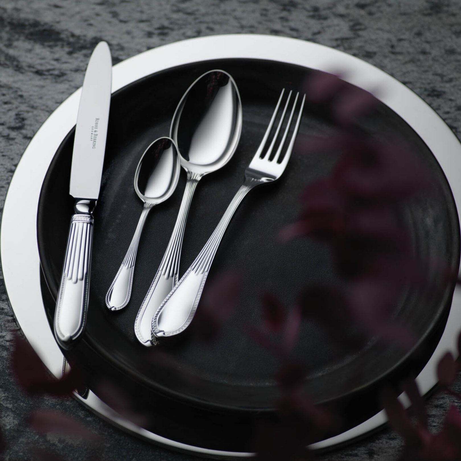 Robbe & Berking, Belvedere cutlery, Silver plated, Sugar spoon