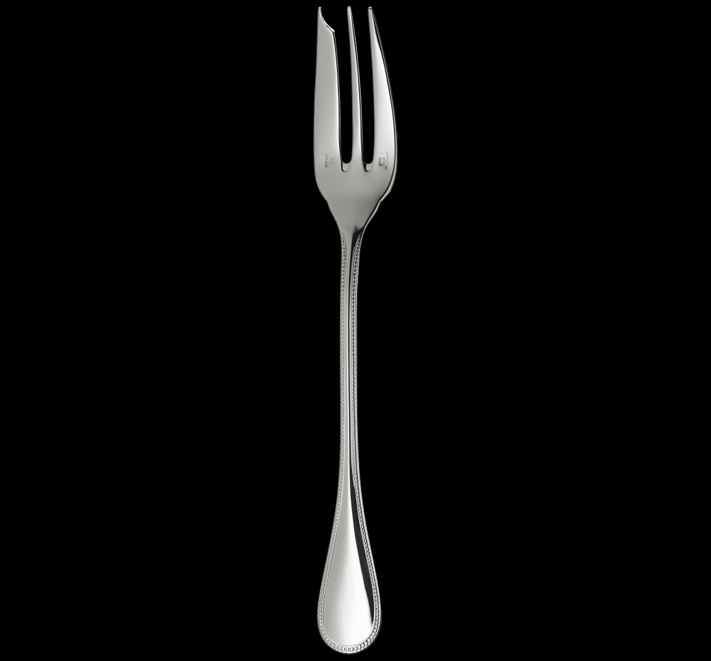 Christofle, Perles cutlery, silver plated, Serving fork