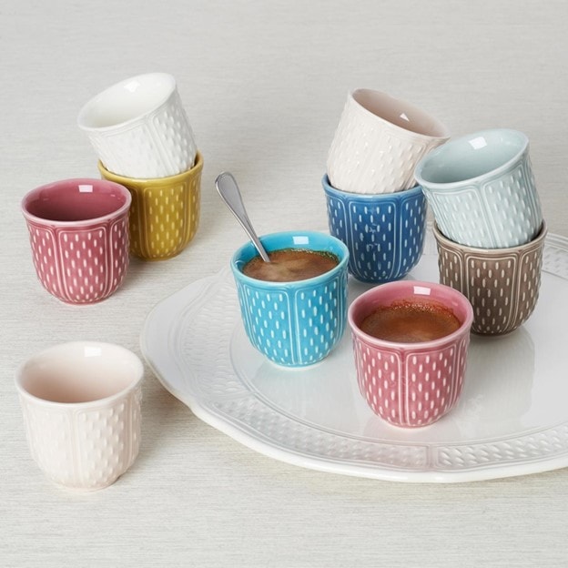 Gien, Pont aux Choux Gobelets, Espresso cup, сoral