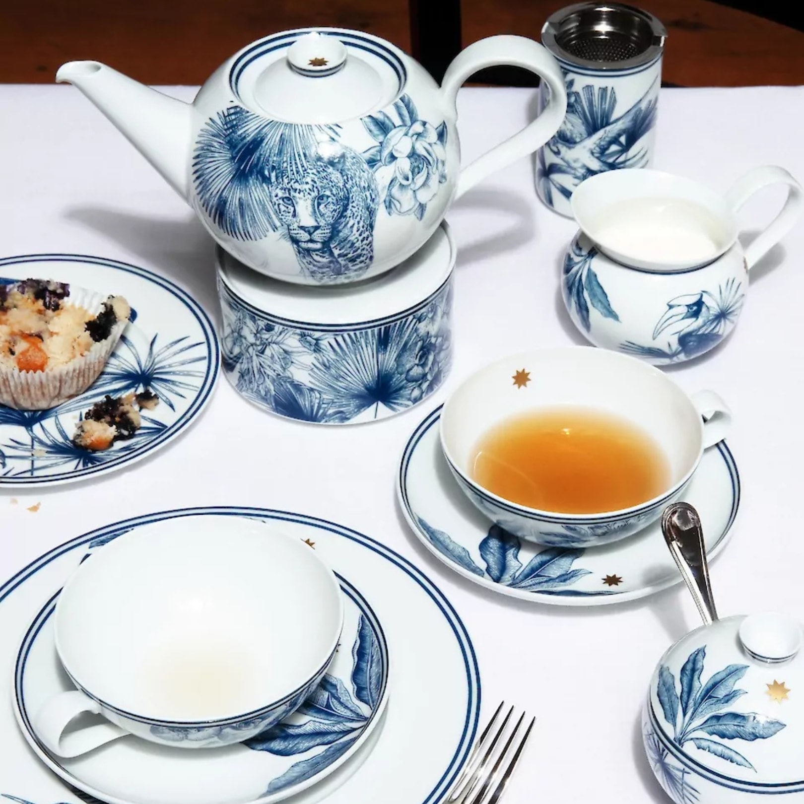 Sieger by Fürstenberg, Paraíso Blue, Teapot with tea strainer, small