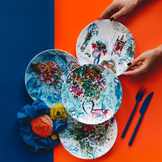 Bernardaud, Les Bouquets de Fleurs - Marc Chagall, 3 tiers stand