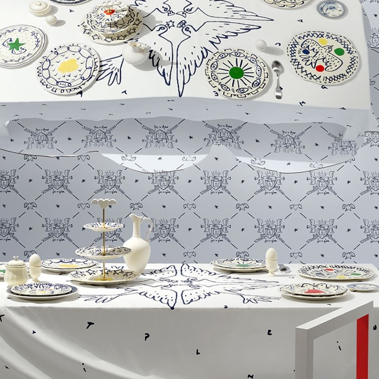 Gien, L'Archipel Sentimental, Assorted placemats Lune + Nuage, set of 2