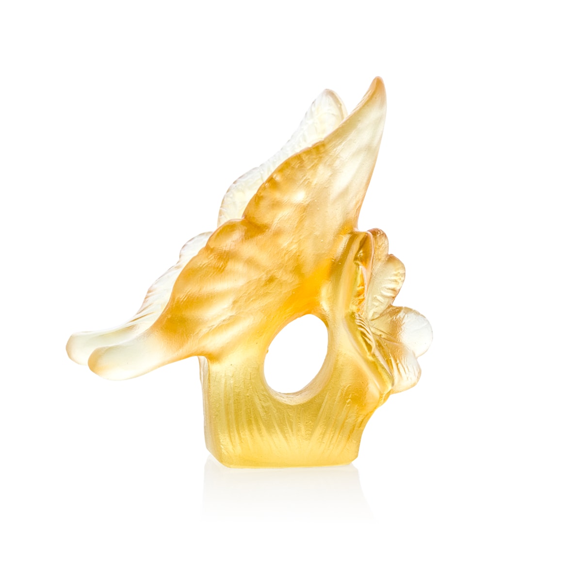 Daum, Univers Animaliers, Papillon jaune-ambre