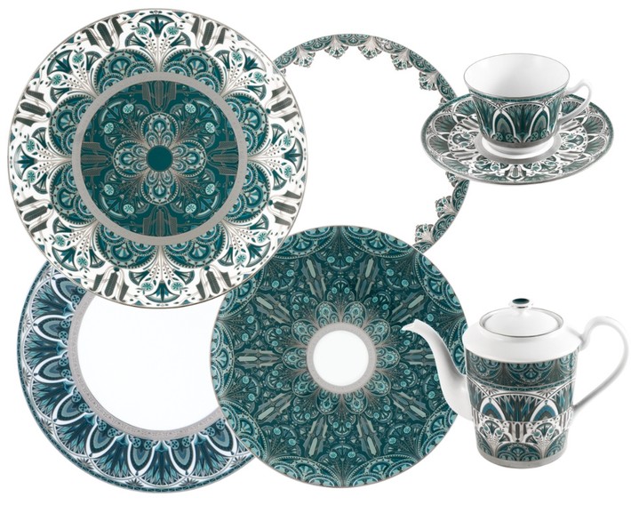 Haviland Rêves du Nil Platinum dinnerware collection