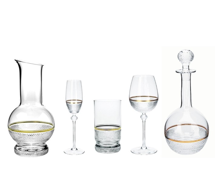 Theresienthal Prestige gold crystal glassware