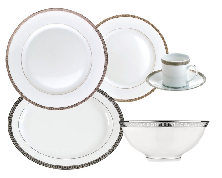 Christofle Malmaison Platinum dinnerware collection