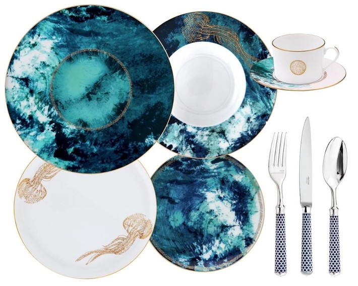 Haviland Océan bleu dinnerware collection