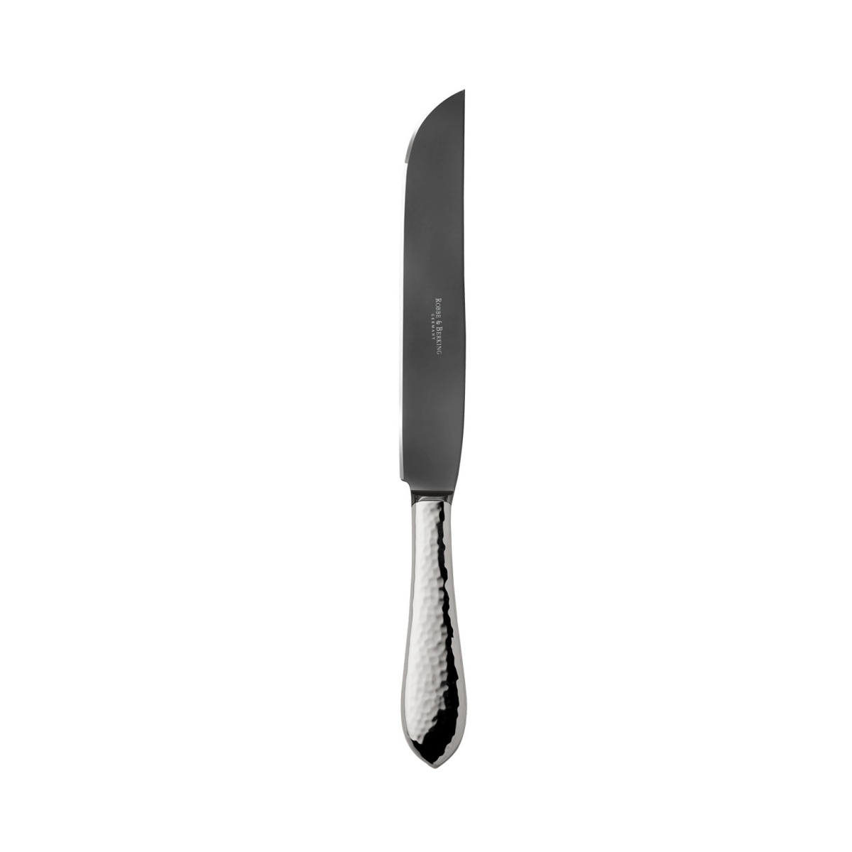 Robbe & Berking, Martelé cutlery, sterling silver, Carving knife frozen black