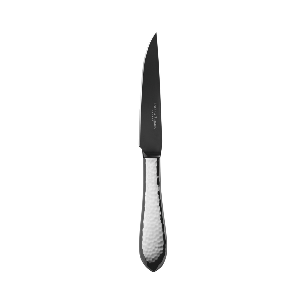 Robbe & Berking, Martelé cutlery, sterling silver, Steak knife frozen black