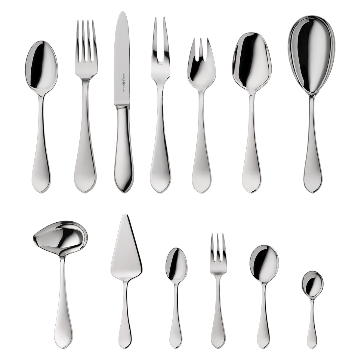 Robbe & Berking, Eclipse cutlery, sterling silver, 39-piece set