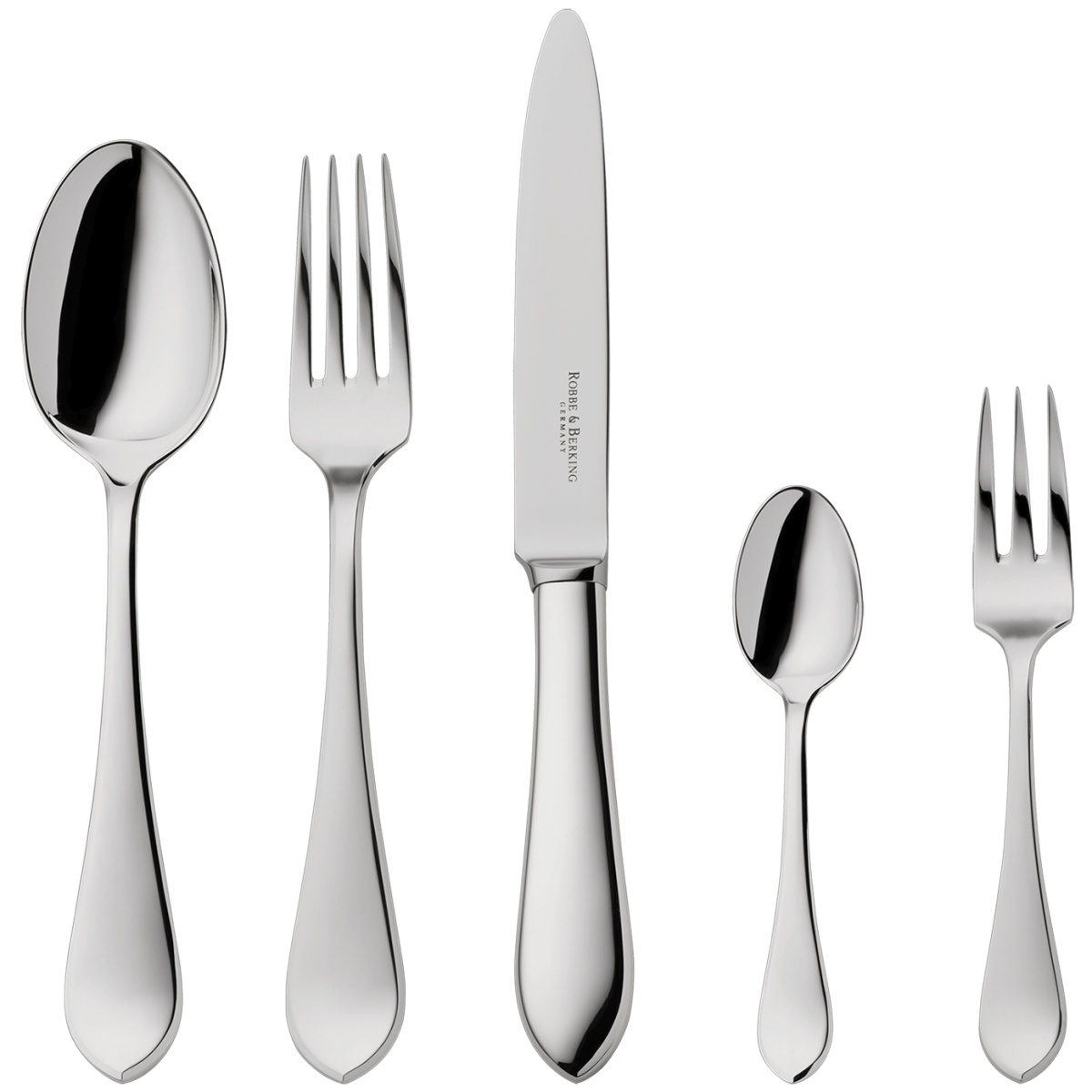 Robbe & Berking, Eclipse cutlery, sterling silver, 5-piece place setting