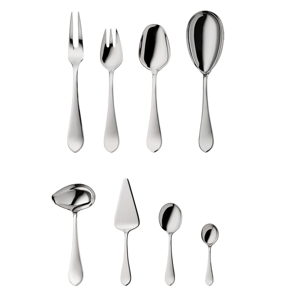 Robbe & Berking, Eclipse cutlery, sterling silver, 9-piece set