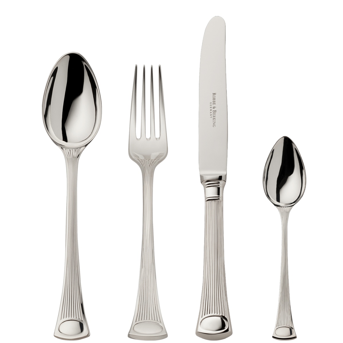 Robbe & Berking, Avenue cutlery, sterling silver, 4-piece set