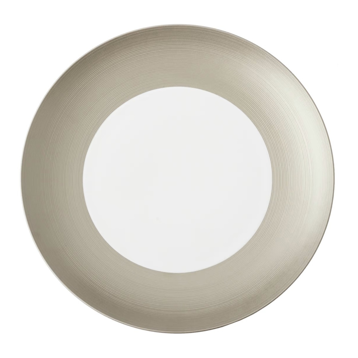 J.L Coquet, Hémisphère Grey Metallic, Flat dish medium