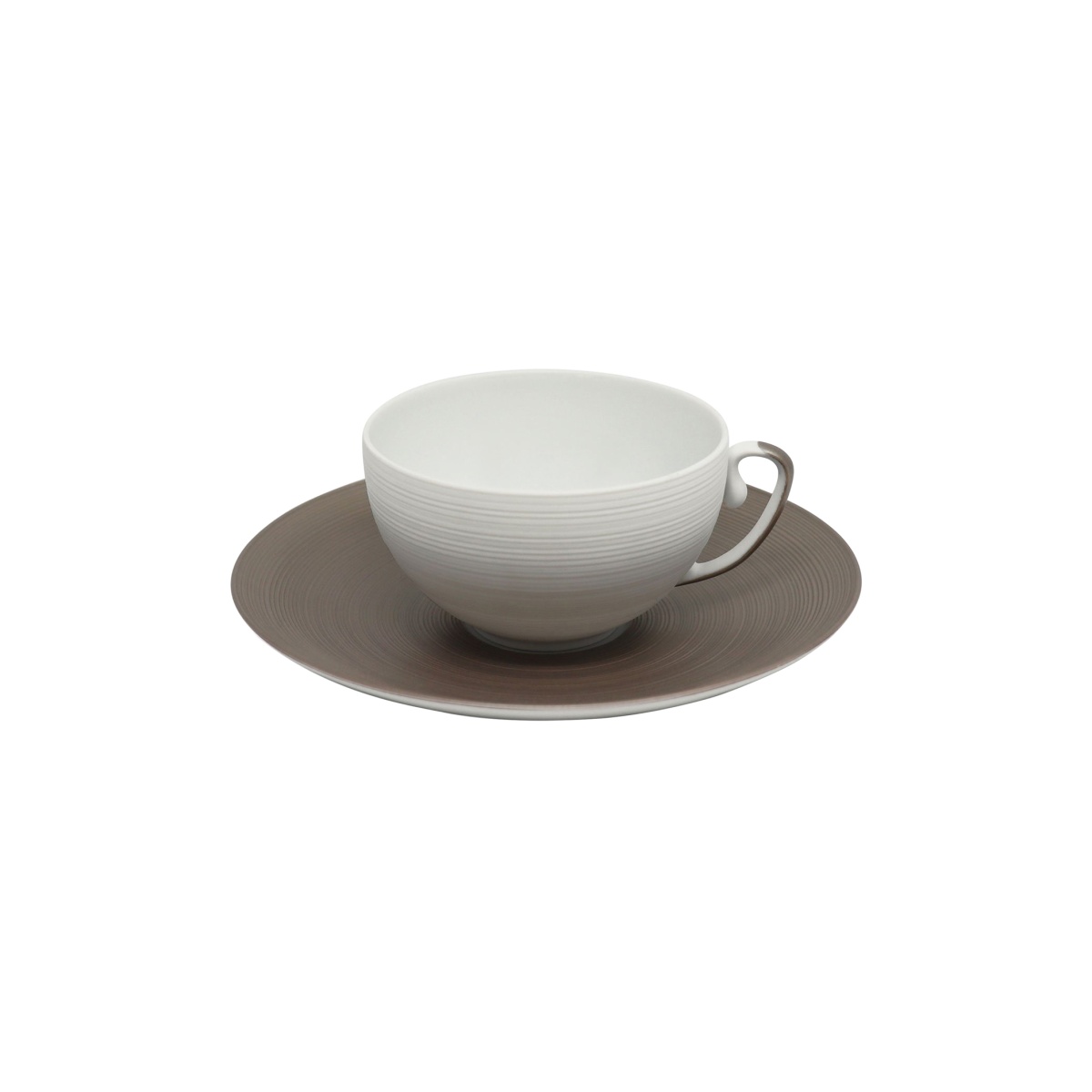 J.L Coquet, Hémisphère Grey Metallic, Tea saucer
