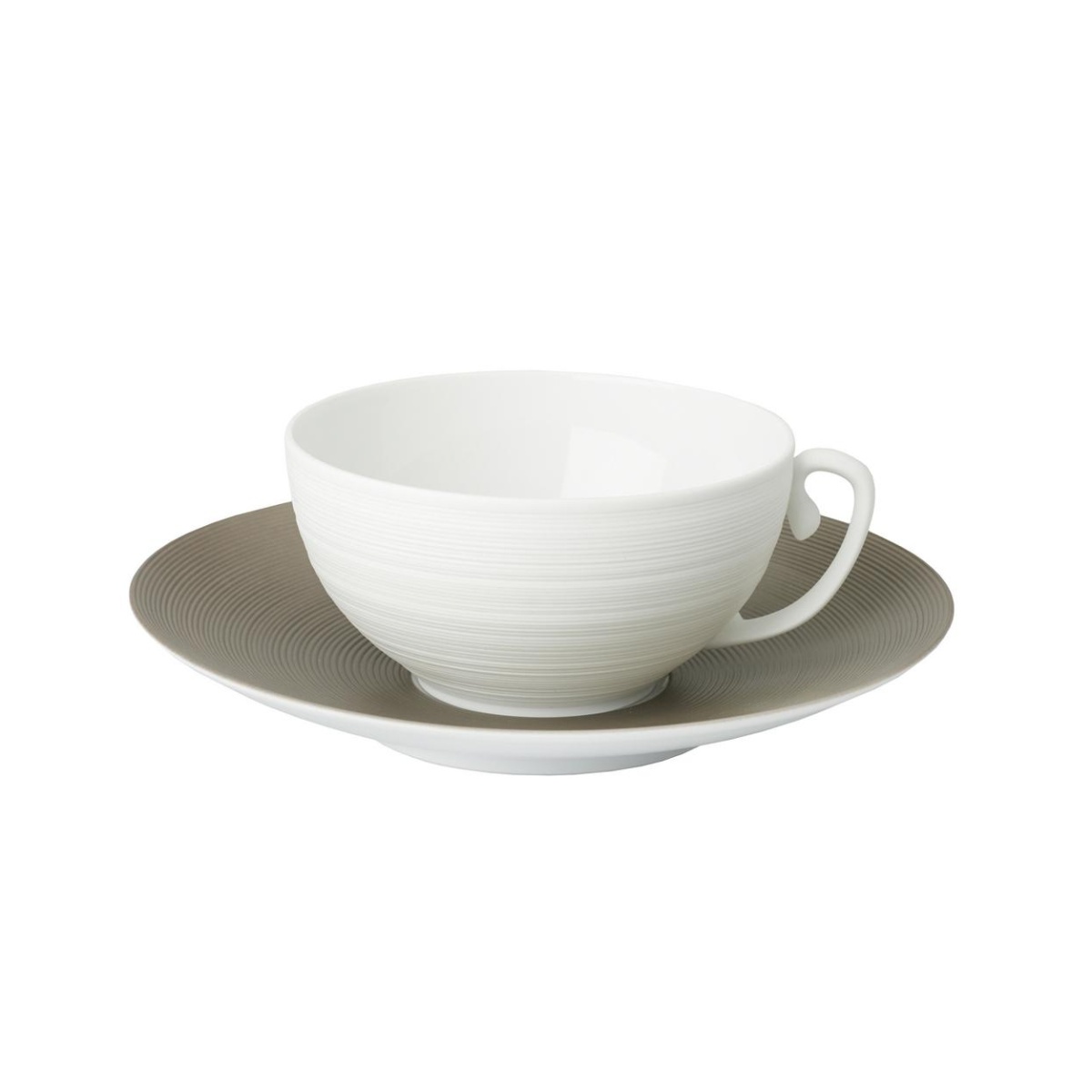 J.L Coquet, Hémisphère Grey Metallic, Breakfast saucer