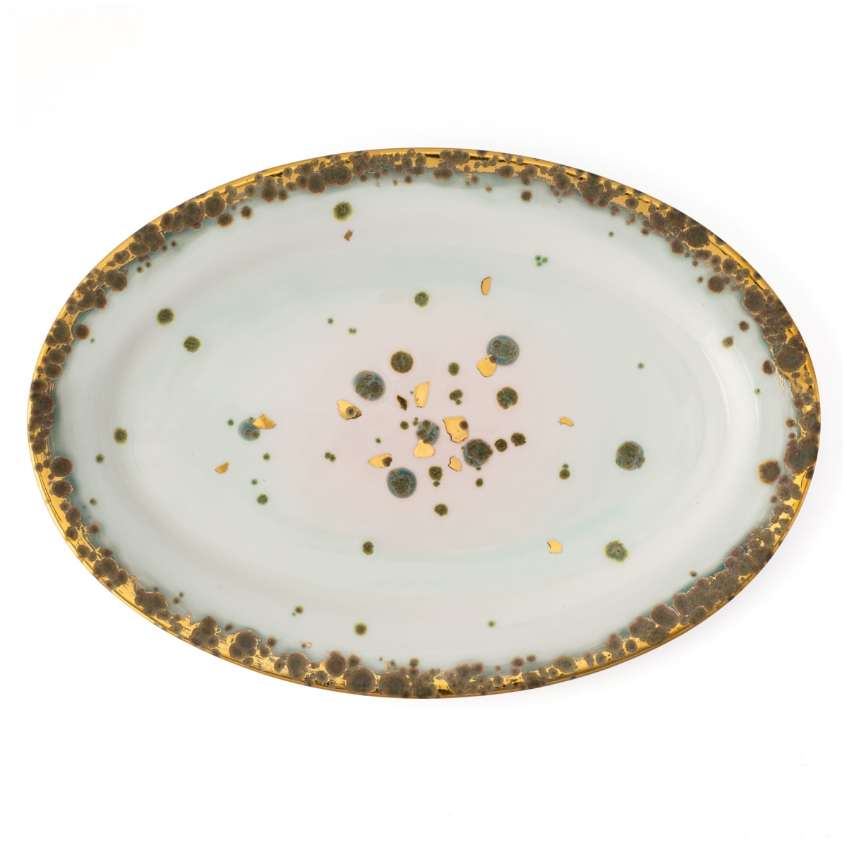 Coralla Maiuri, Michelangelo, Oval platter with rim, large