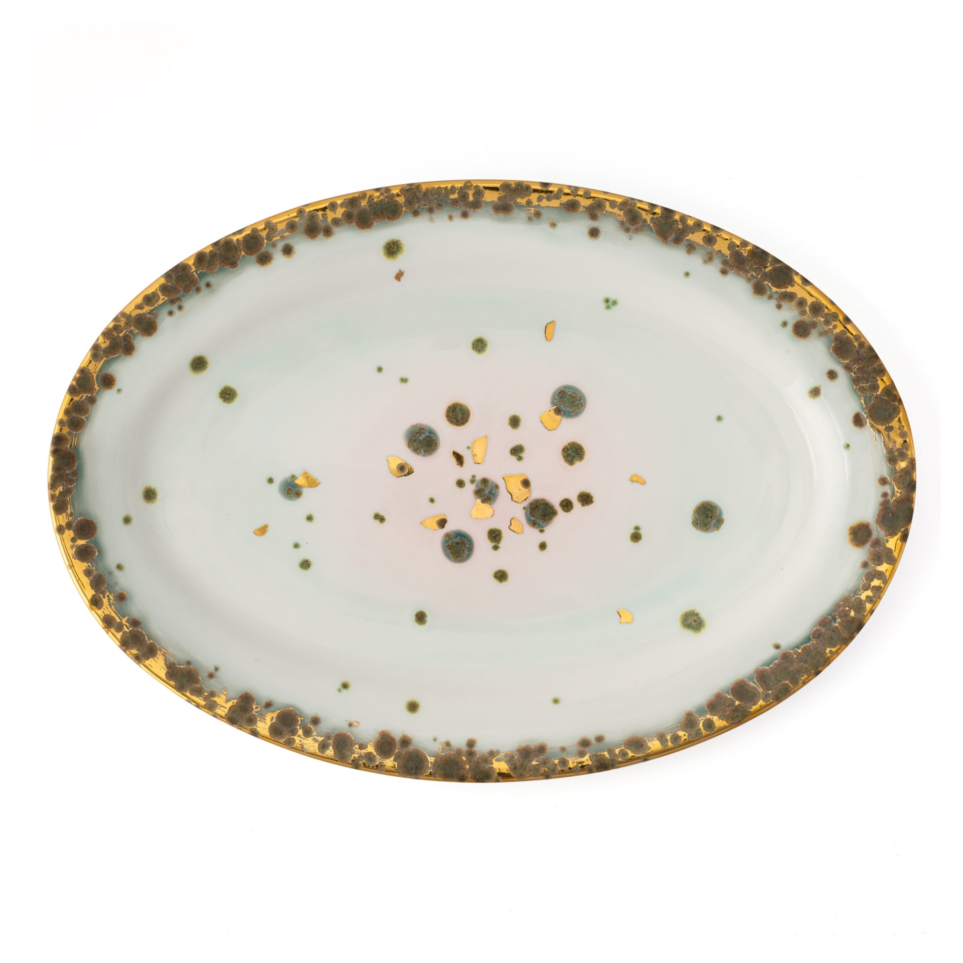 Coralla Maiuri, Michelangelo, Oval platter with rim, medium