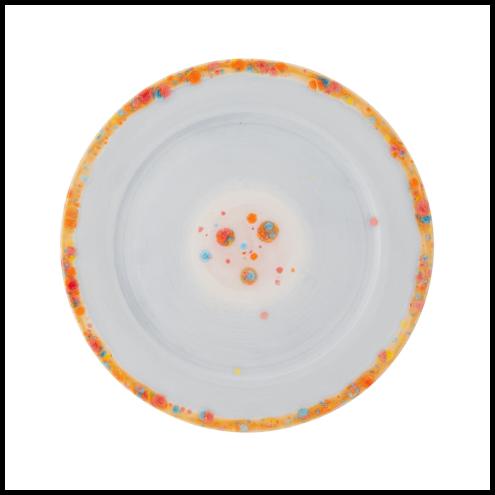 Coralla Maiuri, Gray, Presentation plate with rim