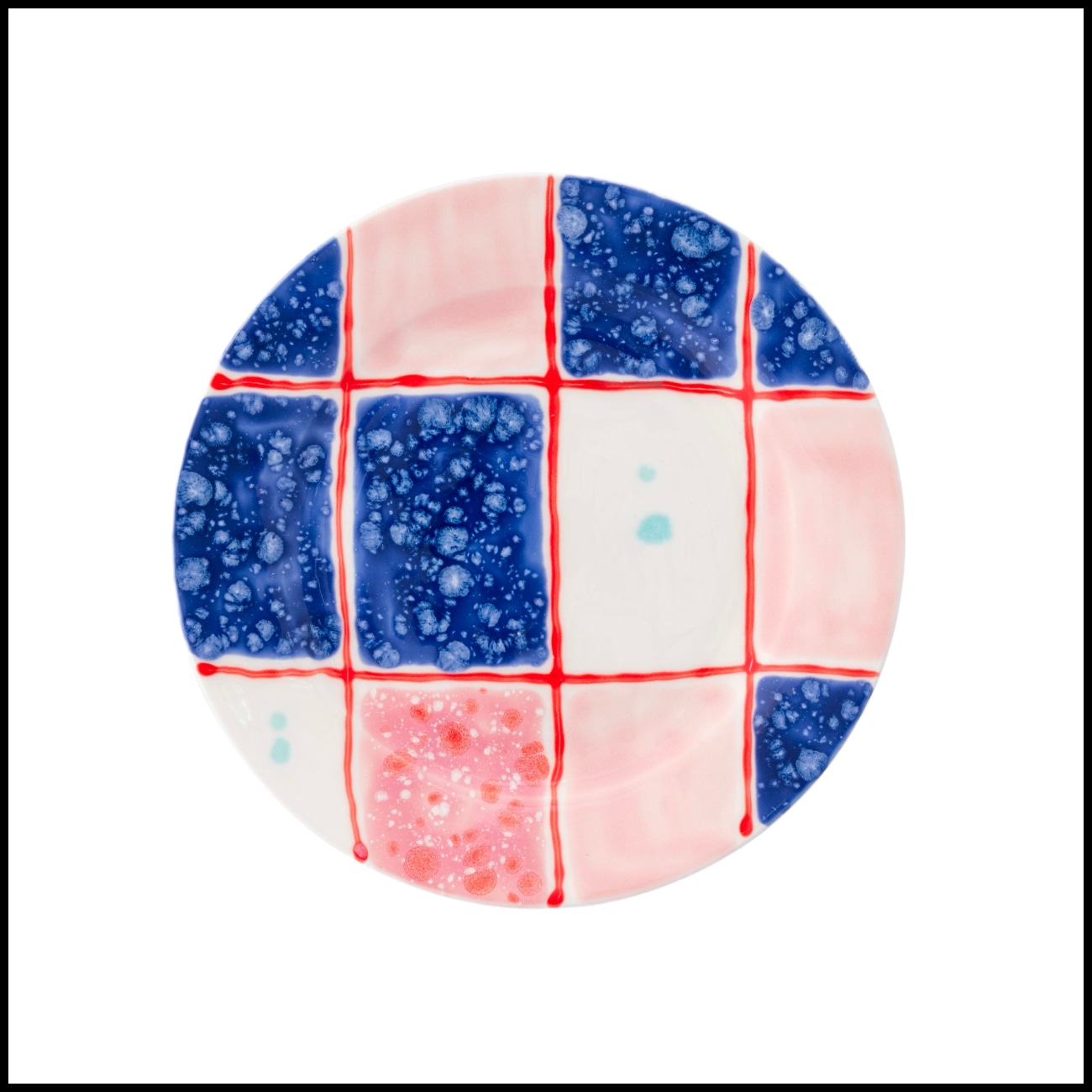 Coralla Maiuri, Tartan, Dessert plate with rim