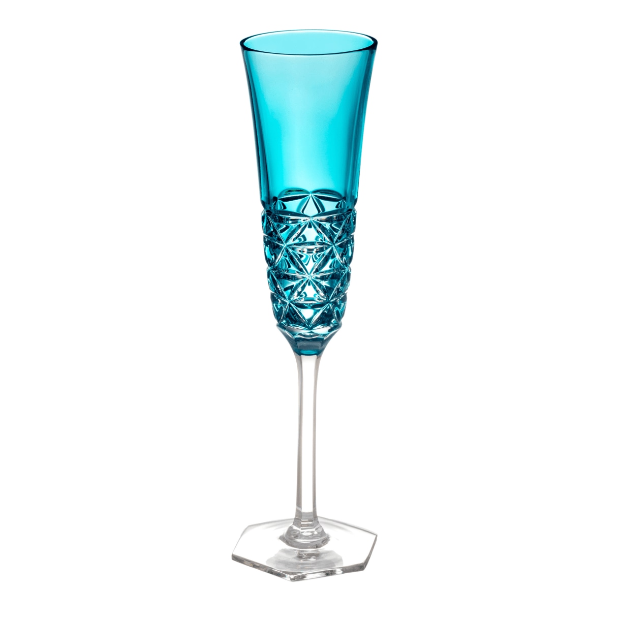 Cristallerie de Montbronn, Rome, Champagne flute, azure