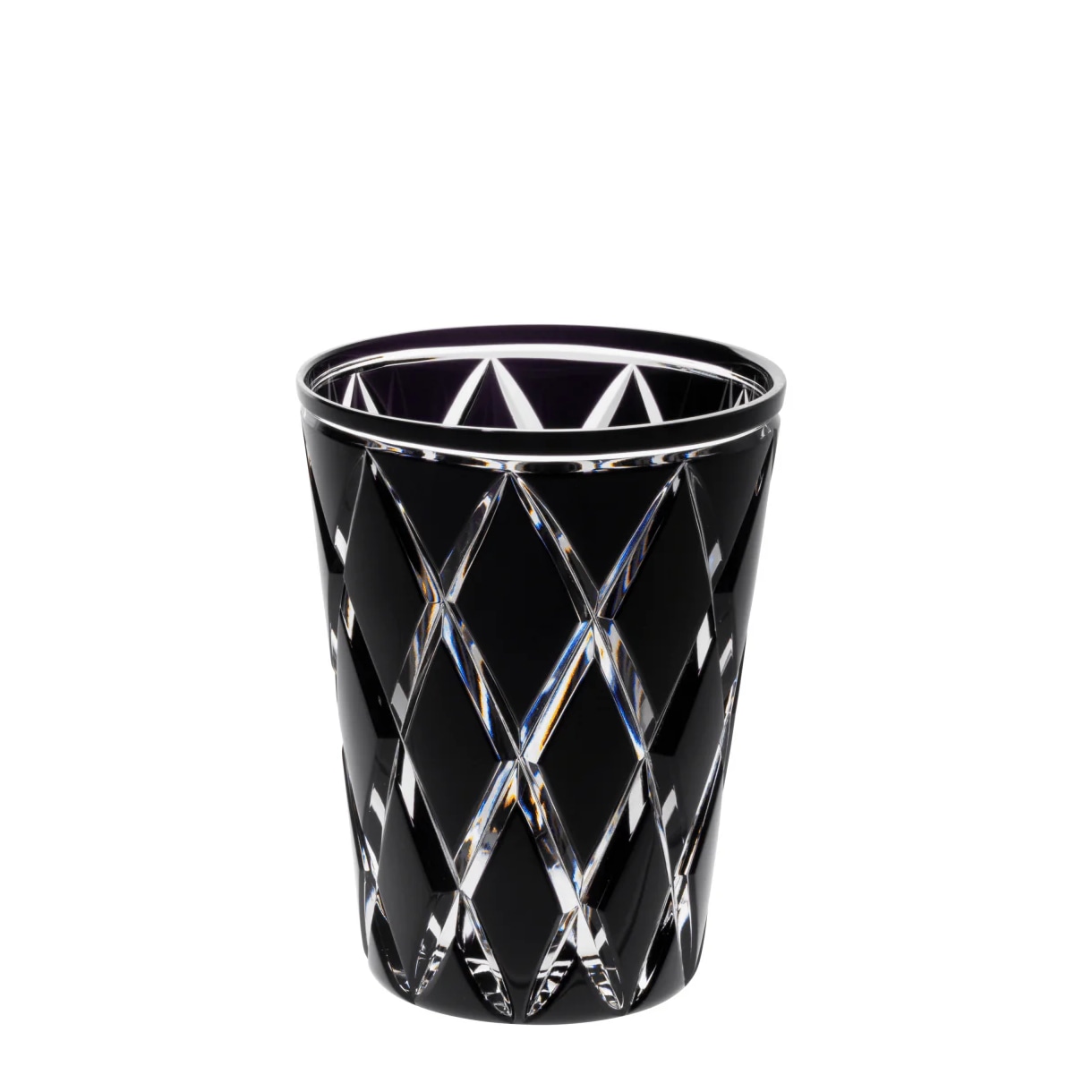 Cristallerie de Montbronn, Harlequin, Tumbler, black