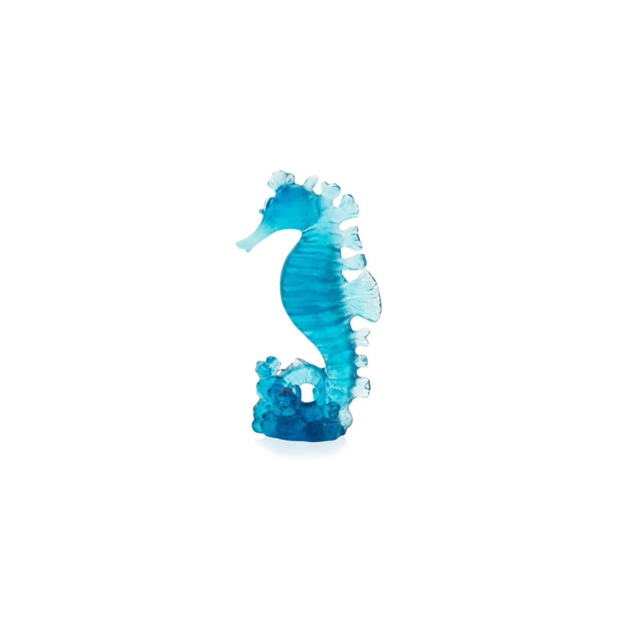 Daum, Maya sculptures, Small Blue Seahorse