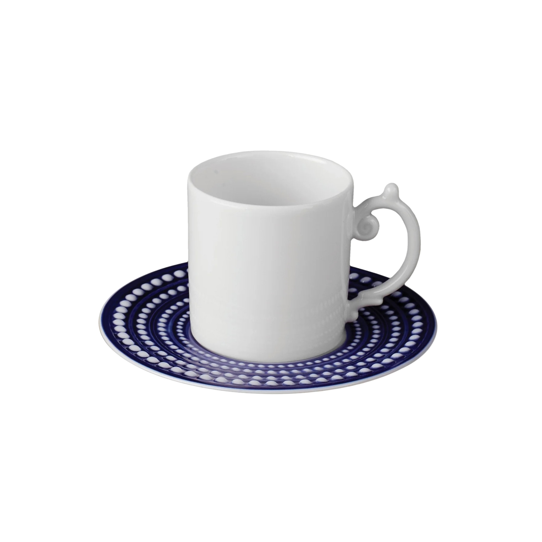 L'Objet, Perlée bleu, Espresso cup and saucer