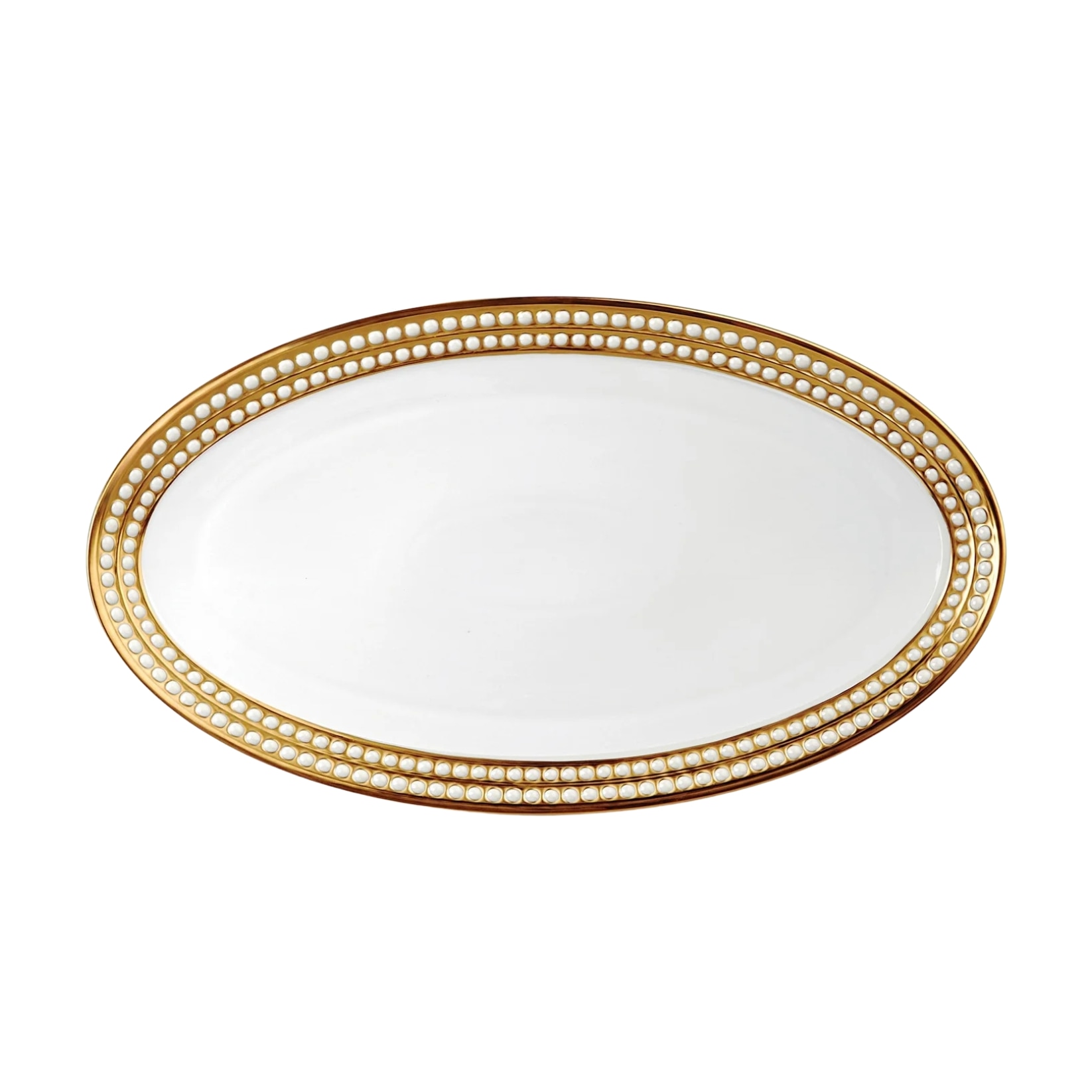 L'Objet, Perlée gold, Oval platter, large