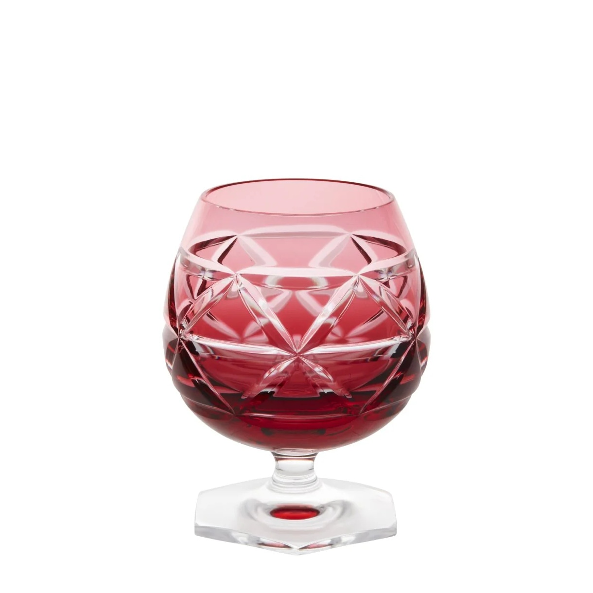 Cristallerie de Montbronn, Rome, Brandy inhaler, light red