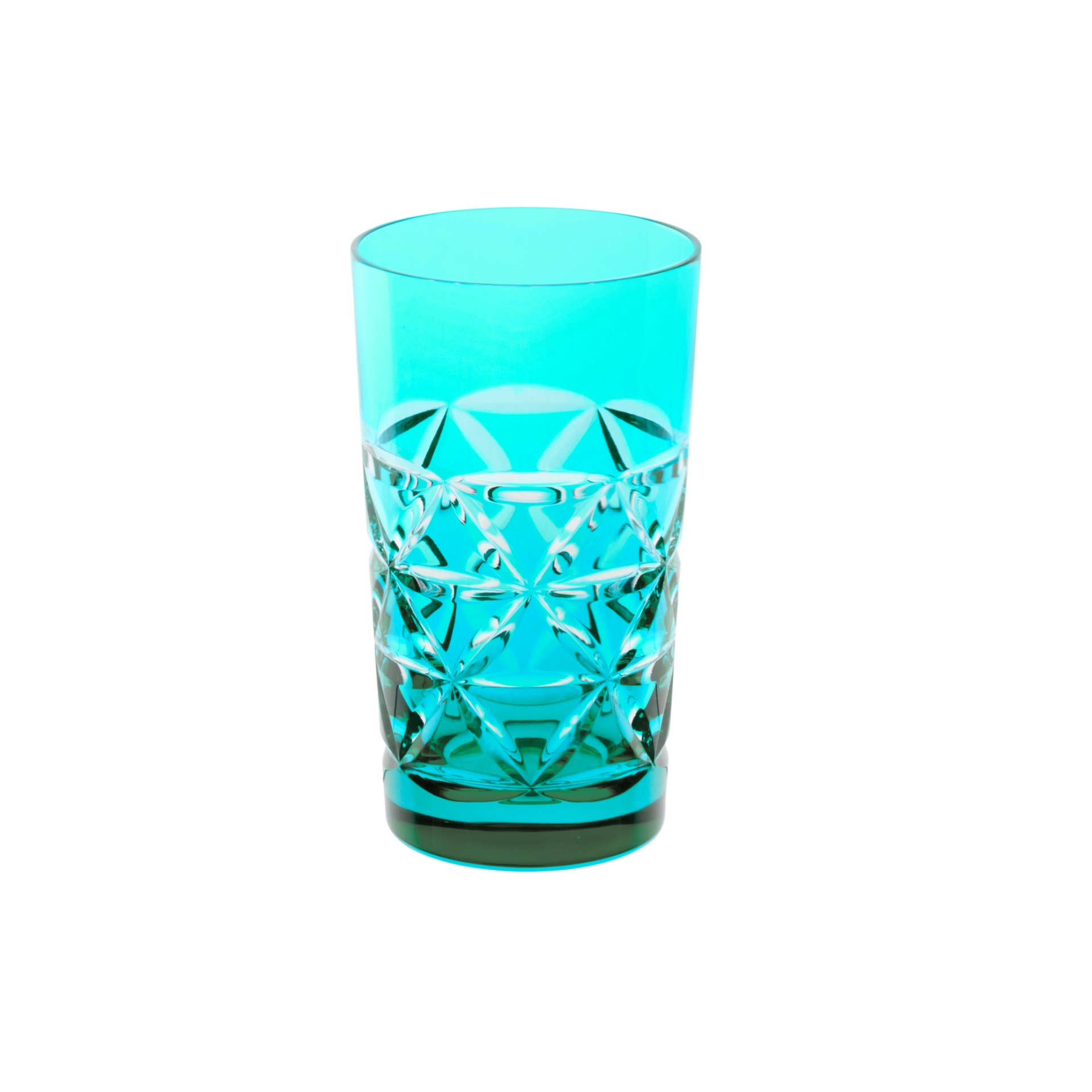 Cristallerie de Montbronn, Rome, Highball tumbler, azure