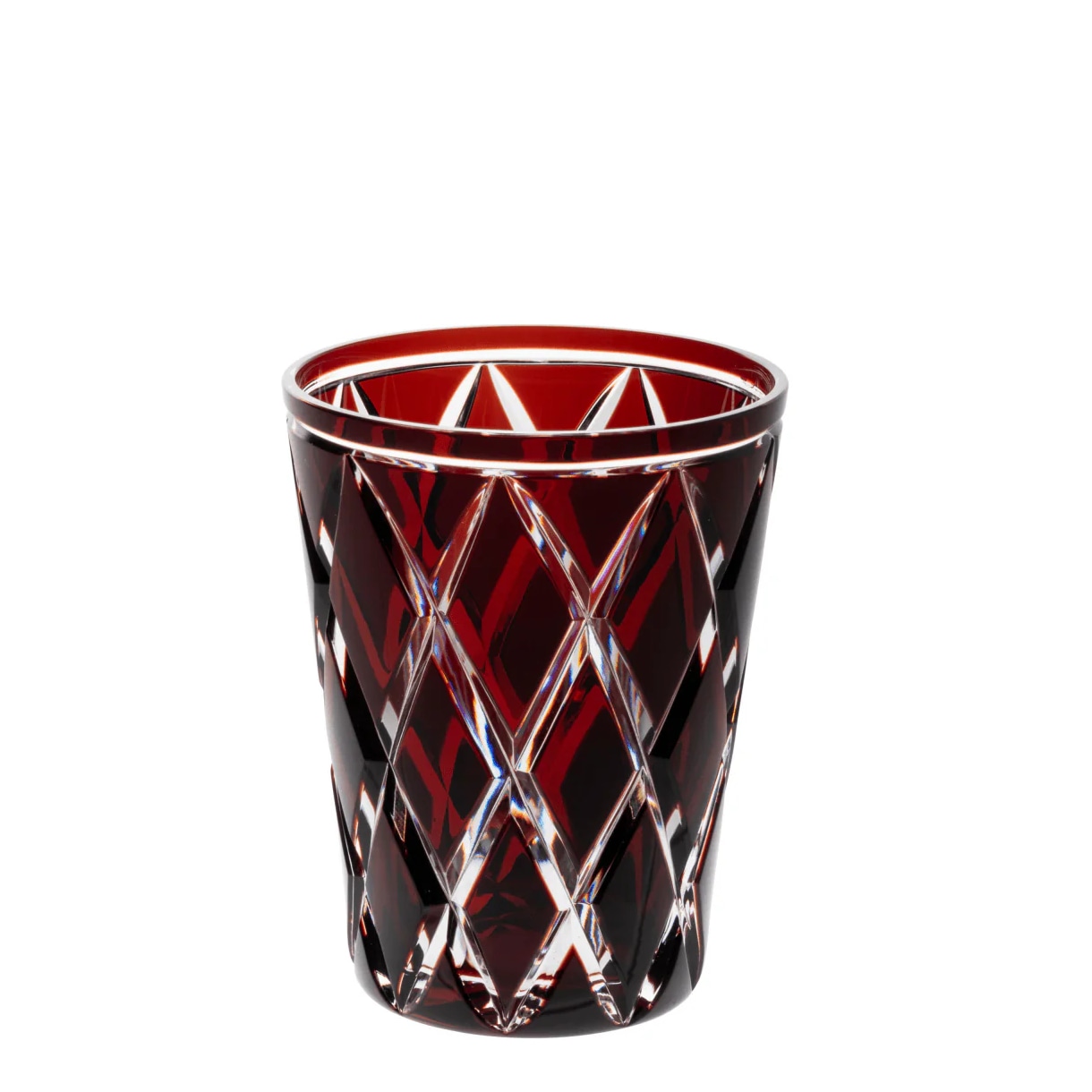 Cristallerie de Montbronn, Harlequin, Tumbler, dark red