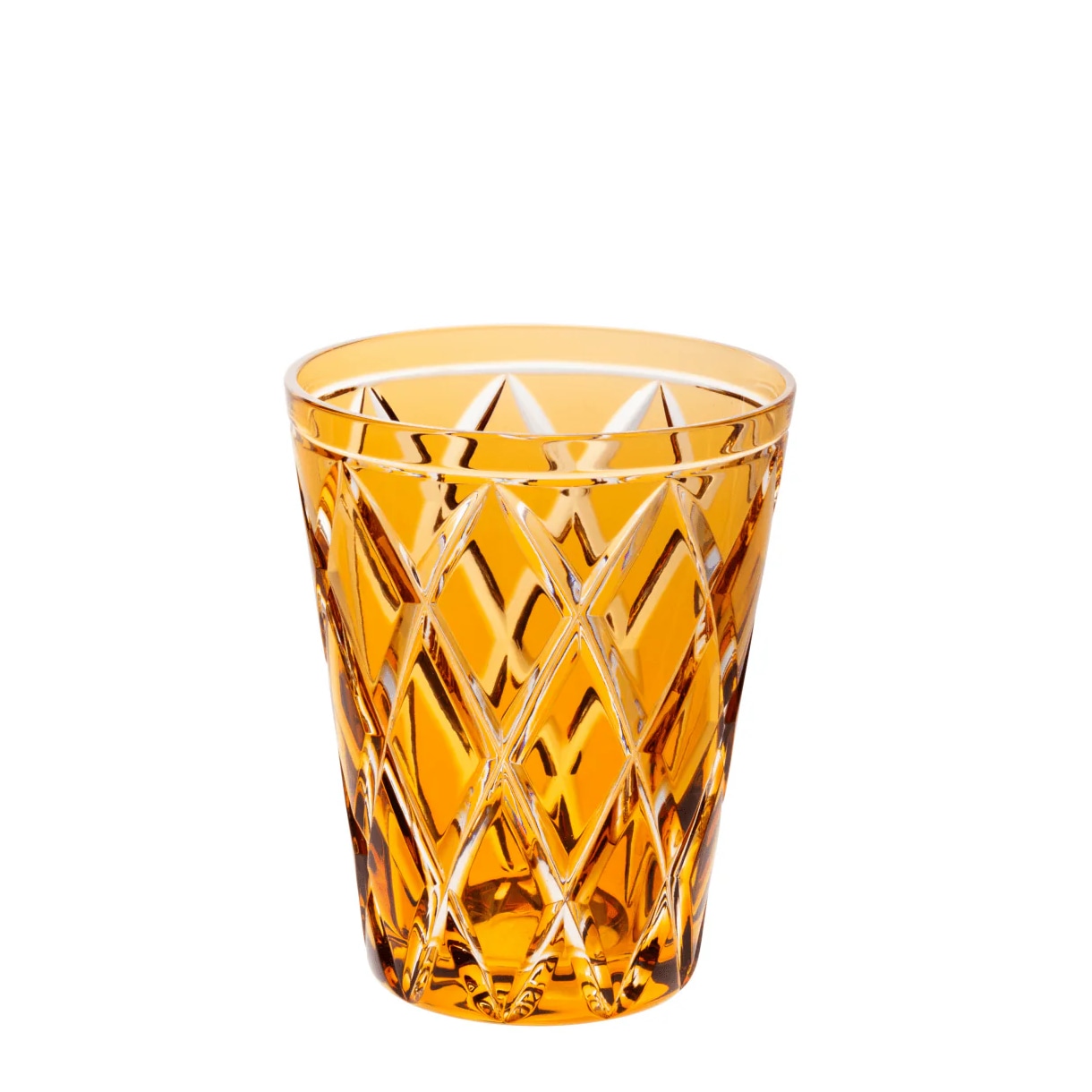 Cristallerie de Montbronn, Harlequin, Tumbler, amber