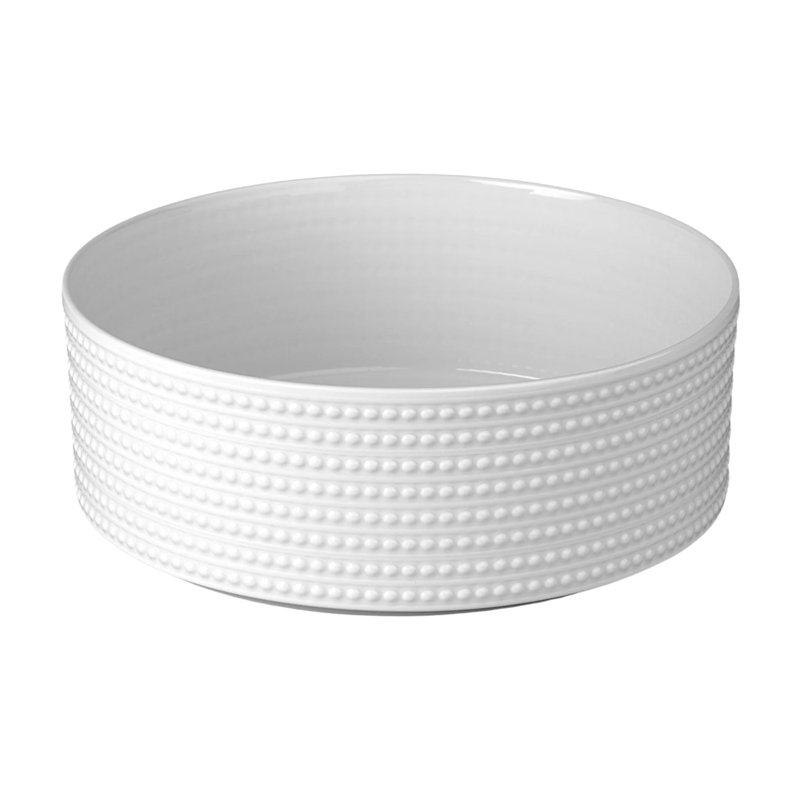 L'Objet, Perlée white, Deep bowl, large