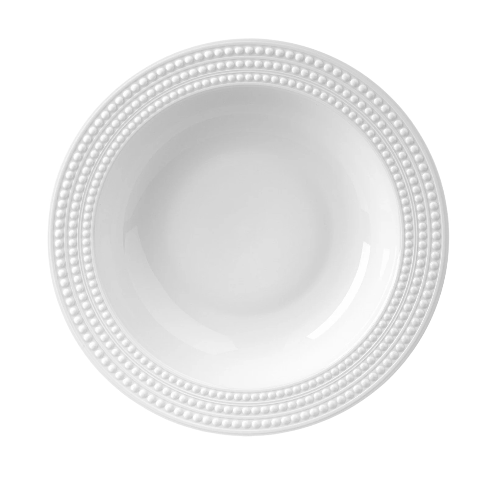 L'Objet, Perlée white, Serving bowl with rim