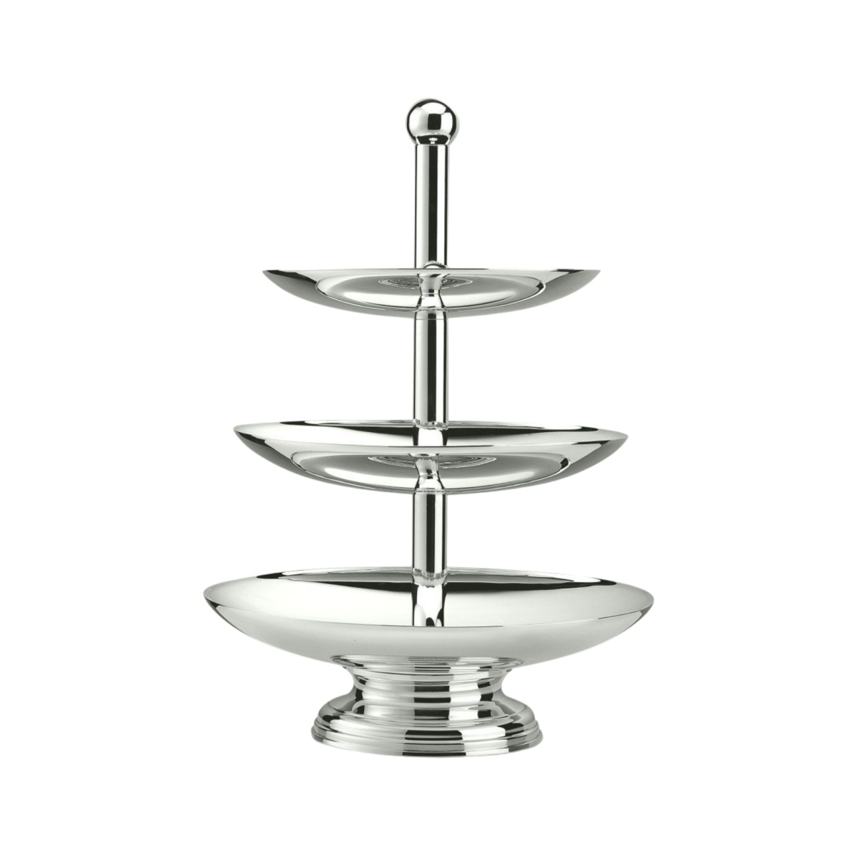 Schiavon, Essentia table accessories, silver plated, Three-level fruit stand
