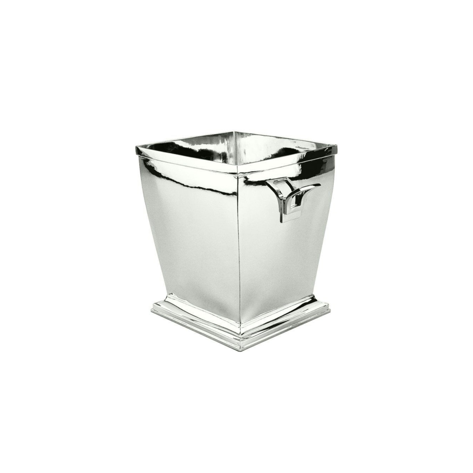 Schiavon, Essentia bar accessories, silver plated, Square ice bucket with base
