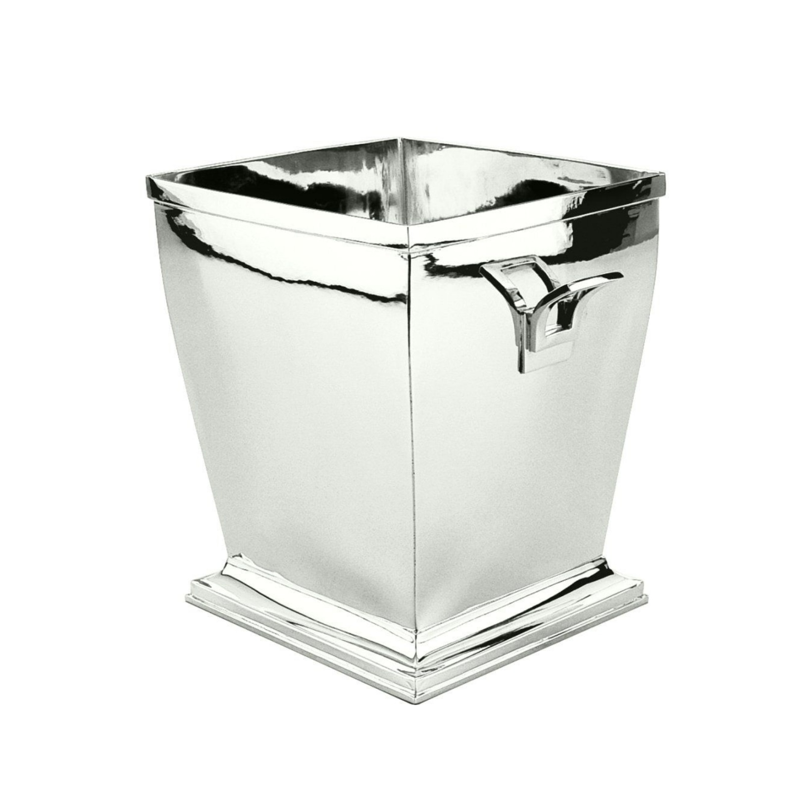 Schiavon, Essentia bar accessories, silver plated, Square champagne bucket with base