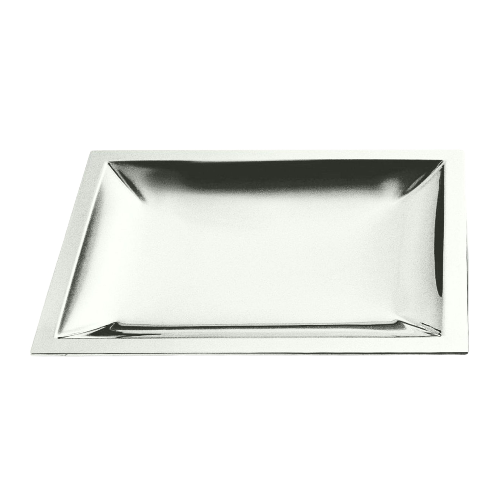 Schiavon, Essentia plates and bowls, silver plated, Edged rectangular bowl