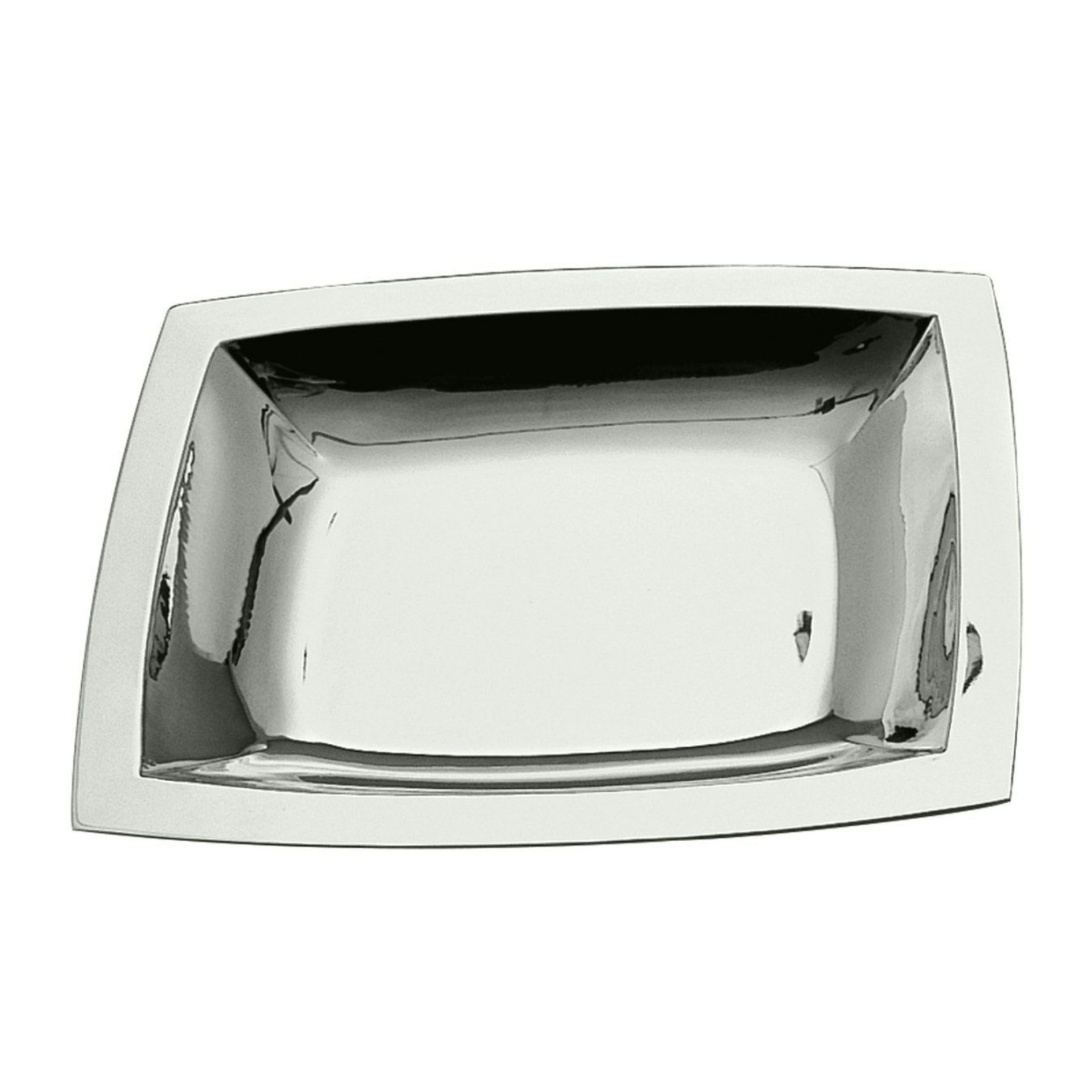 Schiavon, Essentia plates and bowls, silver plated, Contour-edged bread/fruit bowl