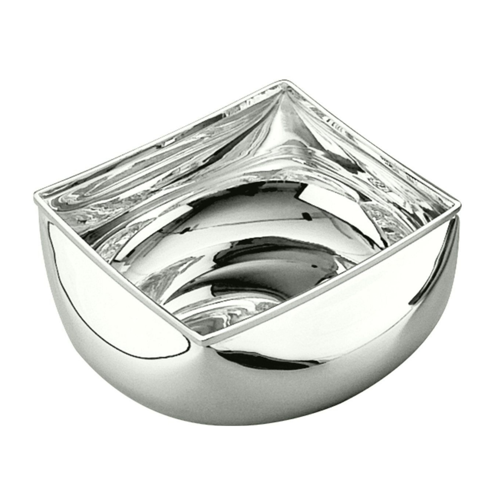 Schiavon, Essentia plates and bowls, silver plated, Square napoleon bowl