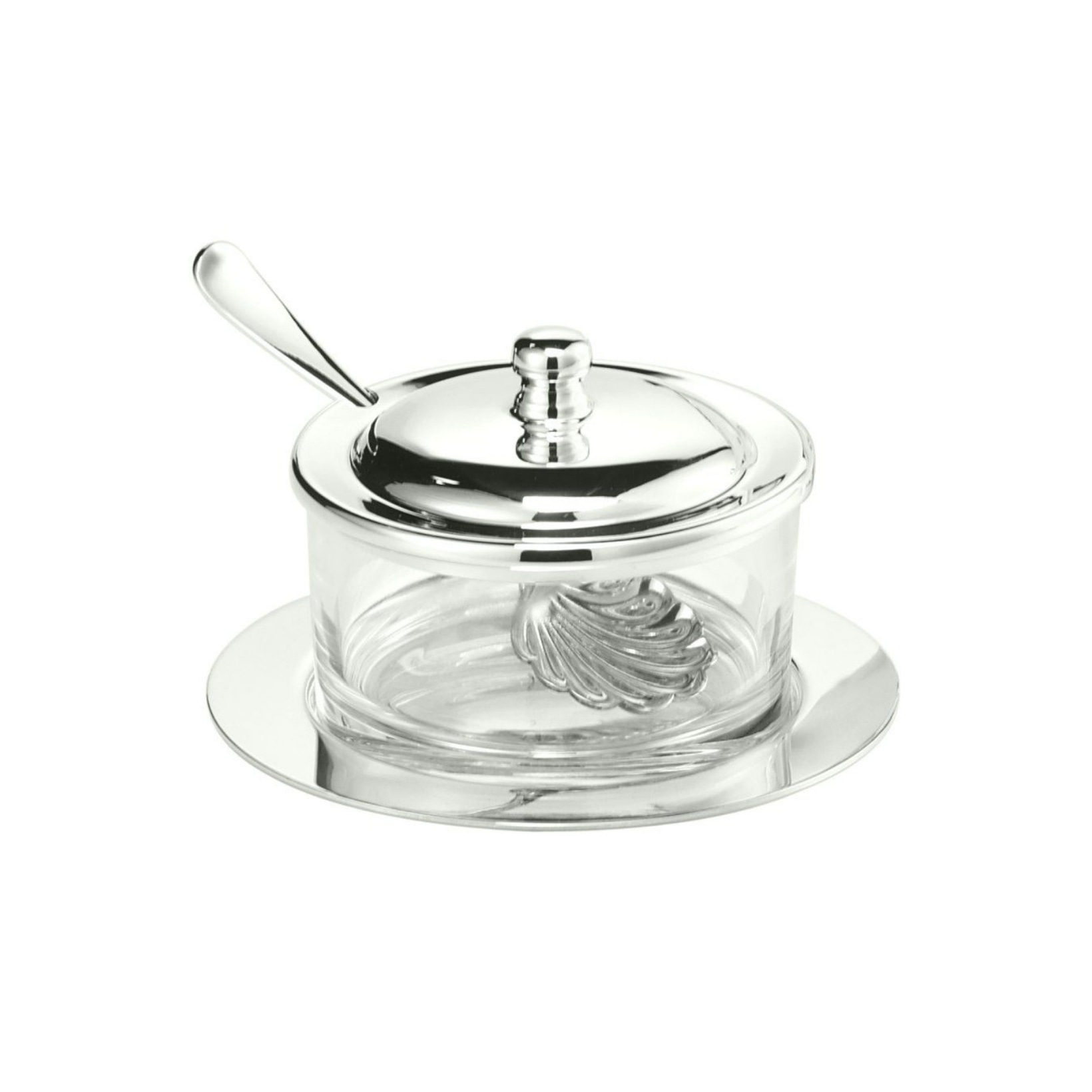 Schiavon, Essentia table accessories, silver plated, Round grated cheese bowl