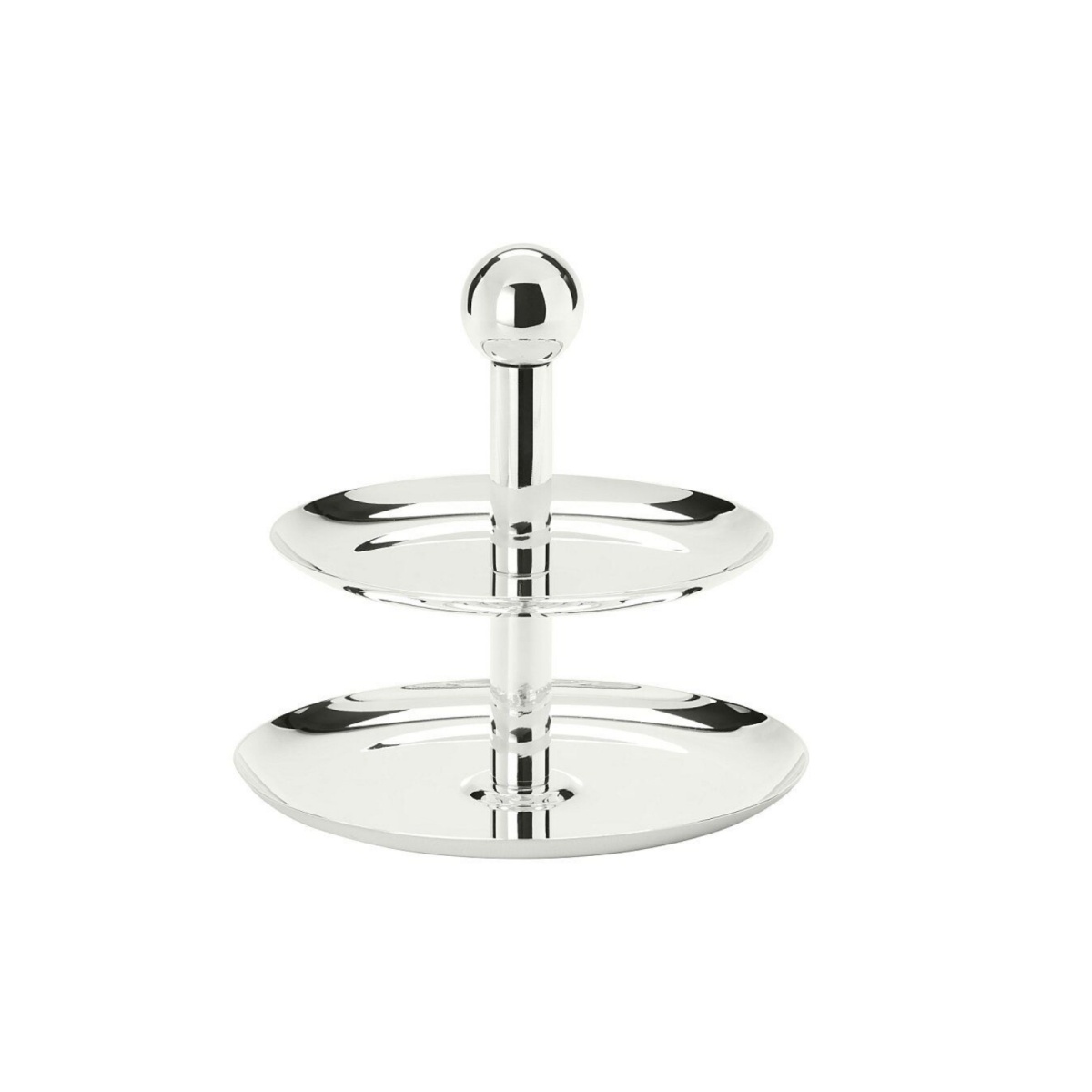 Schiavon, Essentia table accessories, silver plated, Two-level pastry stand