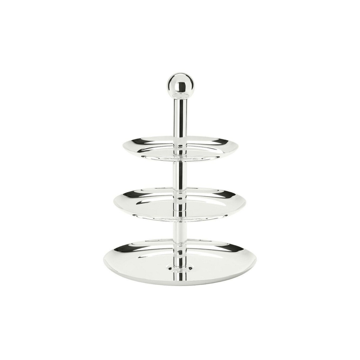 Schiavon, Essentia table accessories, silver plated, Three-level pastry stand