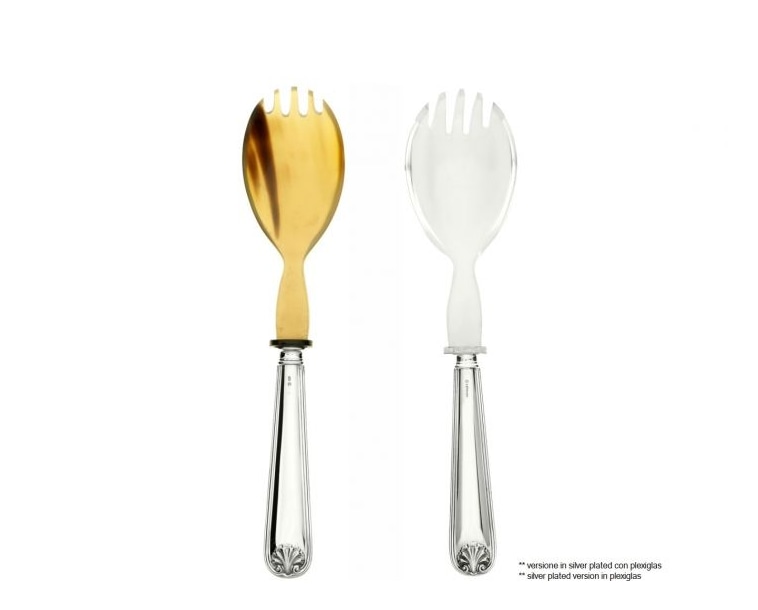 Schiavon, Conchiglia cutlery, silver plated, Salad fork