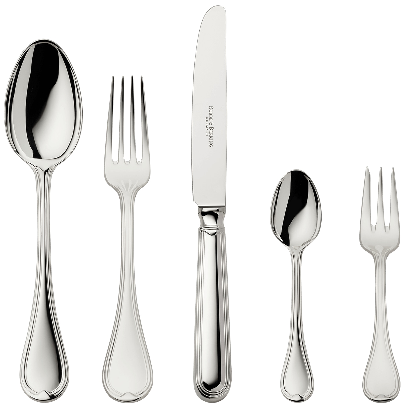 Robbe & Berking, Classic-Faden flatware, silver plated, 30-piece set